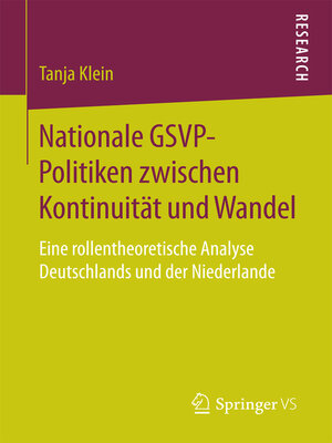 cover image of Nationale GSVP-Politiken zwischen Kontinuität und Wandel